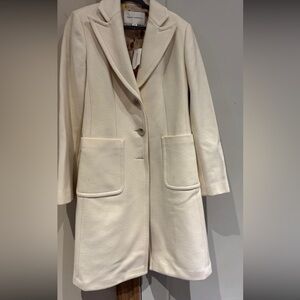 Banana Republic Cream Single-Breasted Trench Coat